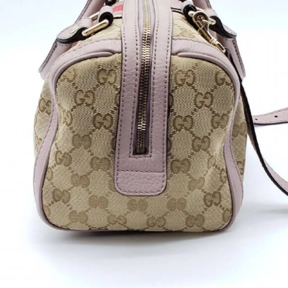 Gucci Canvas Small Vintage Boston Hand Bag 535-081825 - Picture 4 of 14